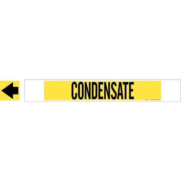 Brady Pipe Marker, Condensate, Y, 8 In or Greater - 5662-HPHV