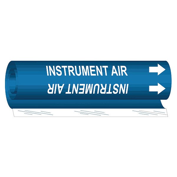 Brady Pipe Mrkr, Instrument Air, 2-1/2to7-7/8 In - 5716-II