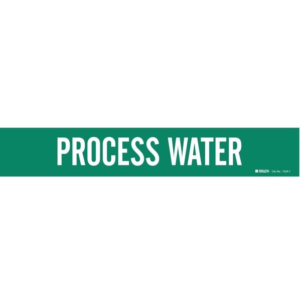 Brady Pipe Mrkr, Process Water, 2-1/2to7-7/8 In, 7224-1 - 7224-1