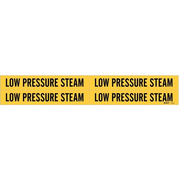 Brady Pipe Mrkr, Low Pressure Steam, 3/4 to2-3/8 - 7179-4