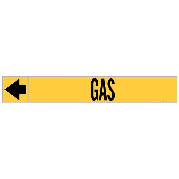 Brady Pipe Marker, Gas, 1 In.H - 20432