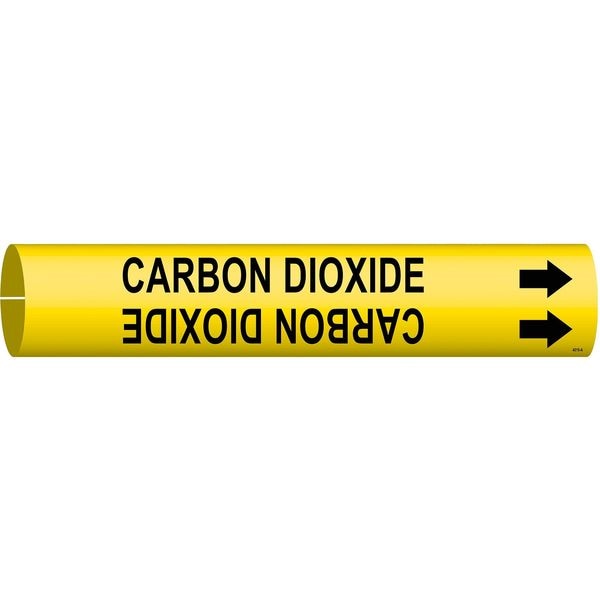 Brady Pipe Marker, Carbon Dioxide, 3/4to1-3/8 In, 4019-A - 4019-A