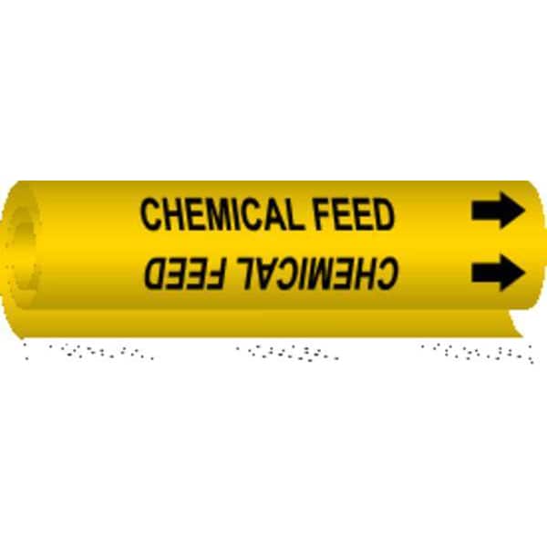 Brady Pipe Markr, Chemical Feed, 1-1/2to2-3/8 In - 5645-I