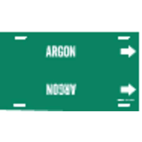 Brady Pipe Marker, Argon, Green, 6 to 7-7/8 In - 4006-F