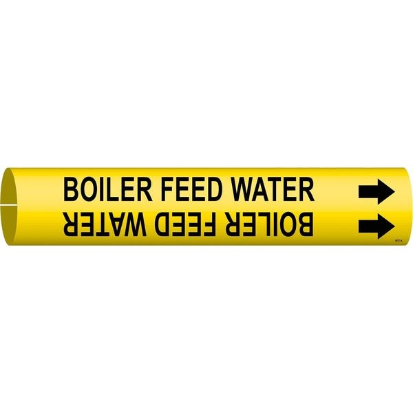 Brady Pipe Mrkr, Boiler Feed Water, 3/4to1-3/8In - 4017-A