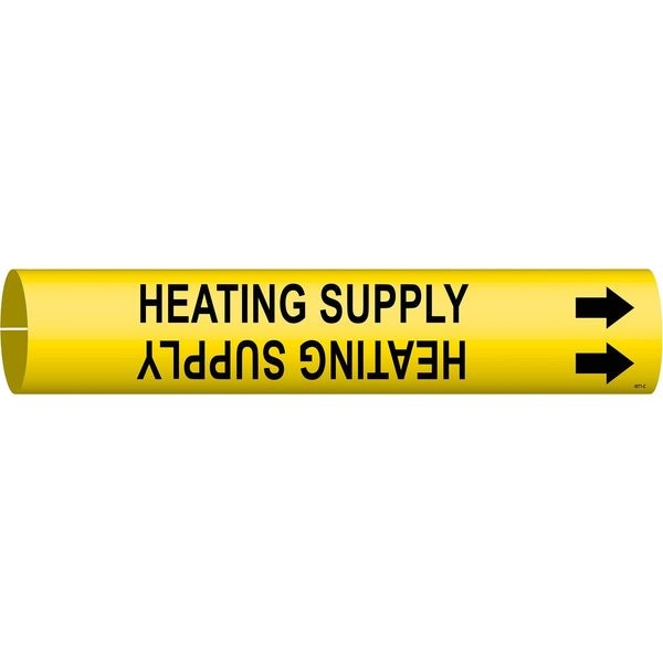 Brady Pipe Mrkr, Heating Supply, 2-1/2to3-7/8 In, 4071-C - 4071-C