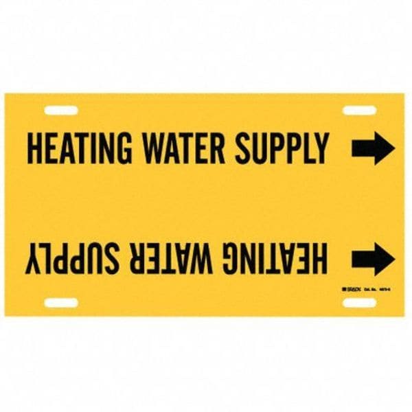Brady Pipe Mrkr, Heating Water Supply, 10to15 In, 4073-H - 4073-H