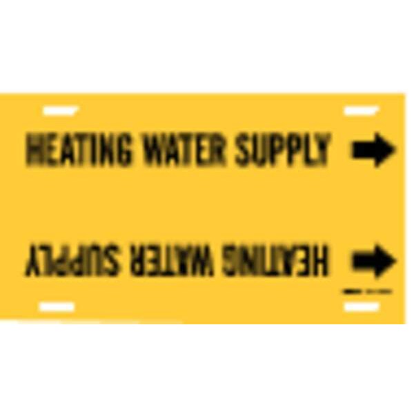 Brady Pipe Mrkr, Heating Water Supply, 10to15 In, 4073-H - 4073-H