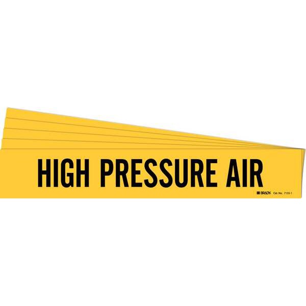 Brady Pipe Marker, Black, High Pressure Air, PK5, 7135-1-PK - 7135-1-PK