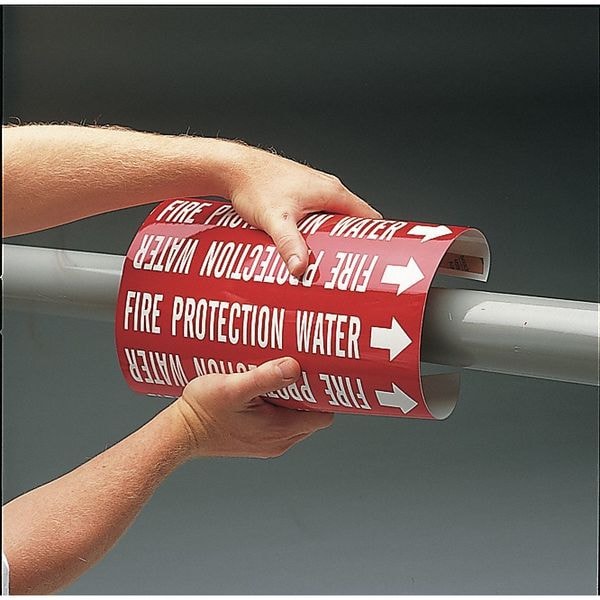 Brady Pipe Mrkr, Hydraulic Supply, 3/4to1-3/8 In - 4084-A