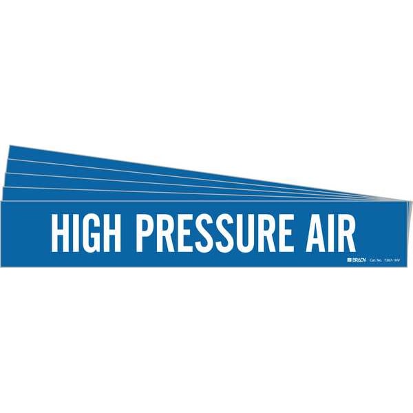 Brady Pipe Marker, White, High Pressure Air, PK5, 7367-1HV-PK - 7367-1HV-PK