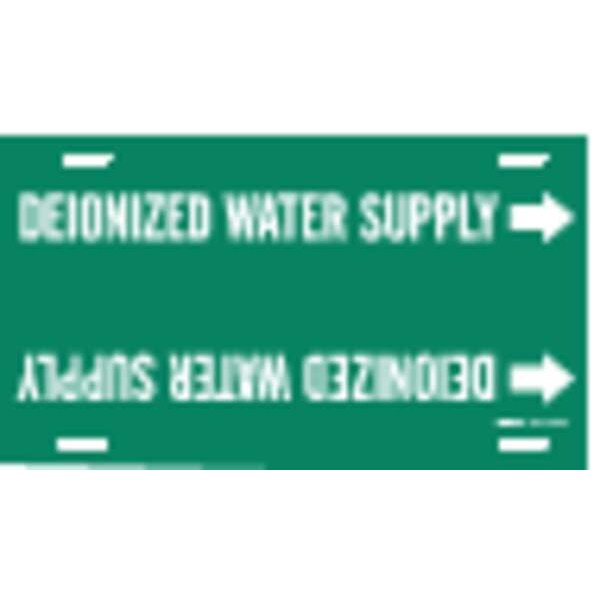 Brady Pipe Mrkr, Deionized Water Supply, 10 to15 - 4173-H