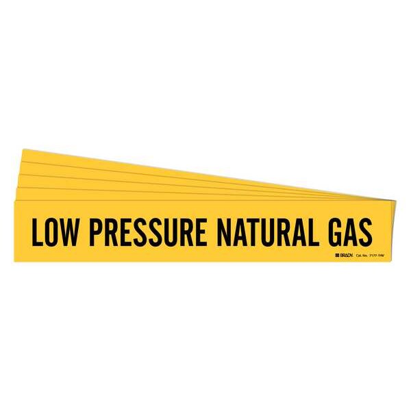 Brady Pipe Marker, Low Pressure Natural Gas, PK5, 7177-1HV-PK - 7177-1HV-PK