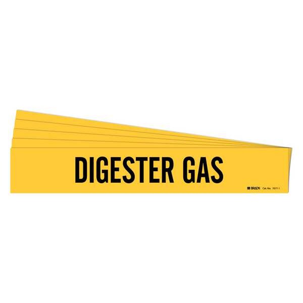 Brady Pipe Marker, Black, Digester Gas, PK5, 7077-1-PK - 7077-1-PK