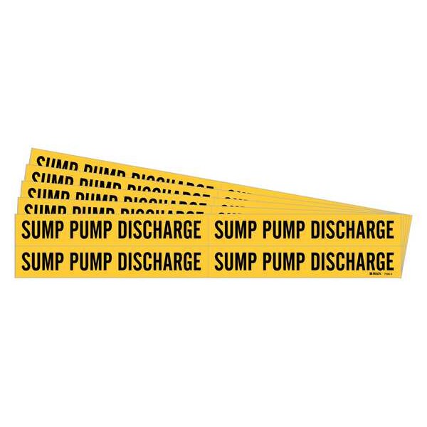 Brady Pipe Marker, Sump Pump Discharge, PK5, 7280-4-PK - 7280-4-PK