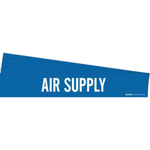 Brady Pipe Marker, White, Air Supply, PK5, 7010-1HV-PK - 7010-1HV-PK