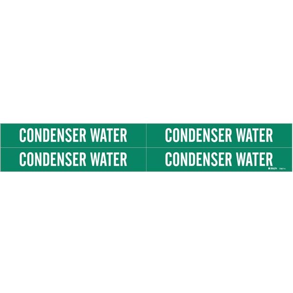 Brady Pipe Mrkr, Condenser Water, 3/4to2-3/8 In - 7067-4