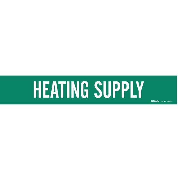 Brady Pipe Mrkr, Heating Supply, 2-1/2to7-7/8 In, 7363-1 - 7363-1