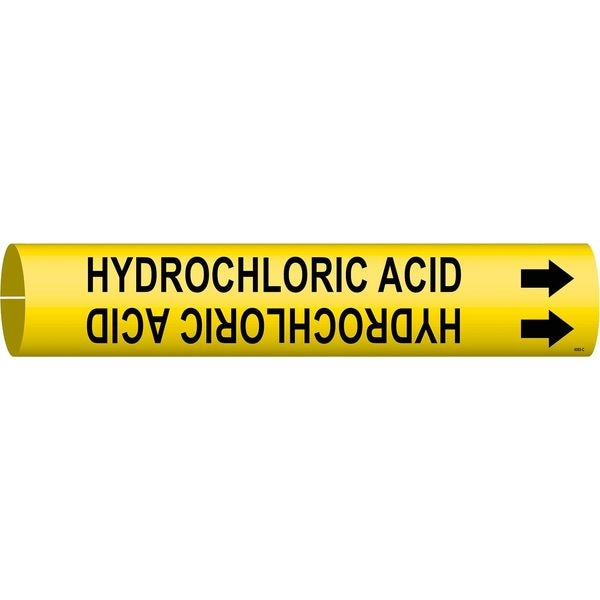 Brady Pipe Mrkr, Hydrochloric Acid, 2-1/2to3-7/8, 4085-C - 4085-C