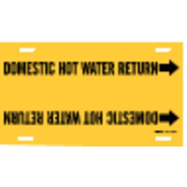 Brady Pipe Marker, Domestic Hot Water Return, Y, 4052-F - 4052-F