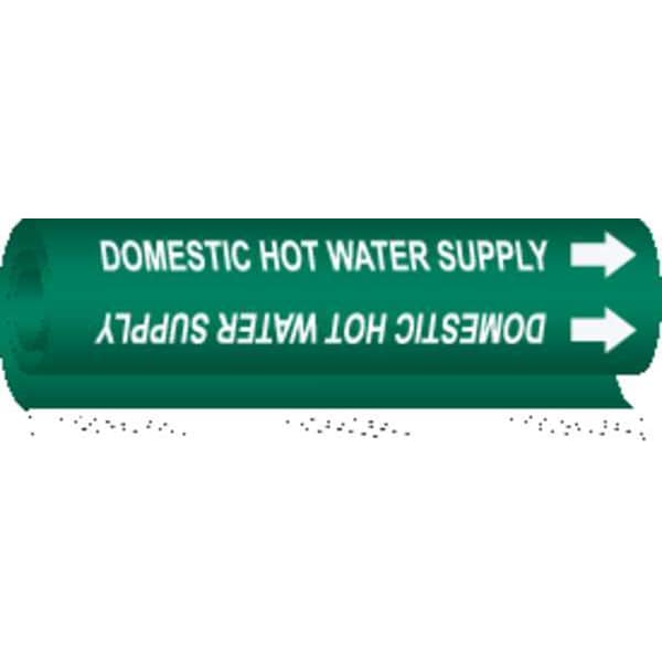 Brady Pipe Marker, Domestic Hot Water Supply, 5817-O - 5817-O