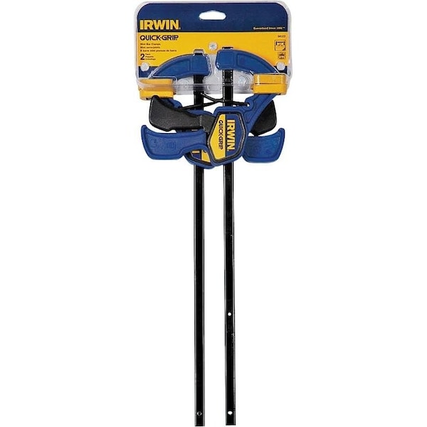 Irwin QUICKGRIP Bar Clamp, 150 lb, 12 in Max Opening Size, 2716 in D Throat, Steel Body - 1964745/54122