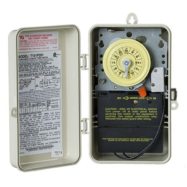 Intercambiador de Tiempo Intermatic T101P201 125V Intermatic Timer Spst 40 Amps - T101P201
