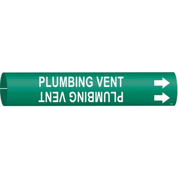 Brady Pipe Mrkr, Plumbing Vent, 1-1/2to2-3/8 In - 4110-B