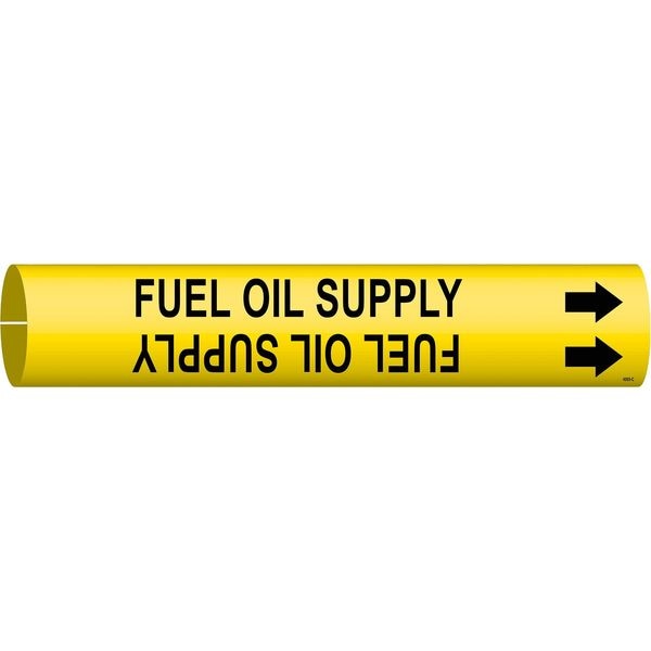 Brady Pipe Mrkr, Fuel Oil Supply, 2-1/2to3-7/8In - 4065-C