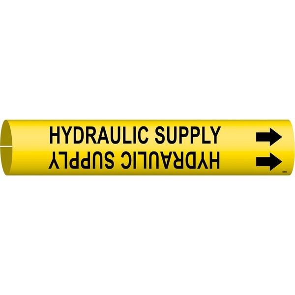 Brady Pipe Mrkr, Hydraulic Supply, 2-1/2 to3-7/8 - 4084-C