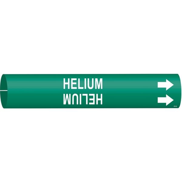Brady Pipe Marker, Helium, Grn, 1-1/2 to 2-3/8 In - 4074-B