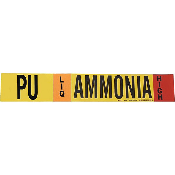 Brady Ammonia Pipe Marker, PU, 3 to 5In - 90481