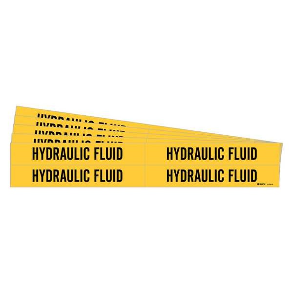 Brady Pipe Marker, Black, Hydraulic Fluid, PK5, 8789-4-PK - 8789-4-PK