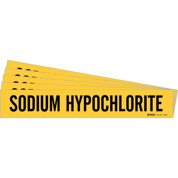 Brady Pipe Marker, Sodium Hypochlorite, PK5, 7264-1-PK - 7264-1-PK