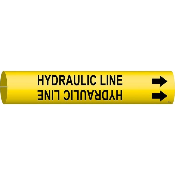 Brady Pipe Marker, Hydraulic Line, 3/4to1-3/8 In - 4083-A