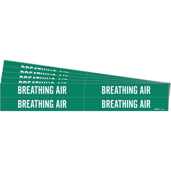 Brady Pipe Marker, White, Breathing Air, PK5, 7035-4-PK - 7035-4-PK