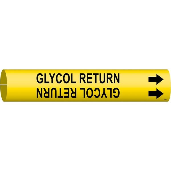 Brady Pipe Markr, Glycol Return, 1-1/2to2-3/8 In - 4189-B