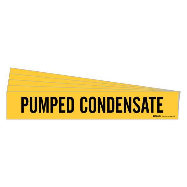 Brady Pipe Marker, Black, Pumped Condensate, PK5, 8799-1HV-PK - 8799-1HV-PK