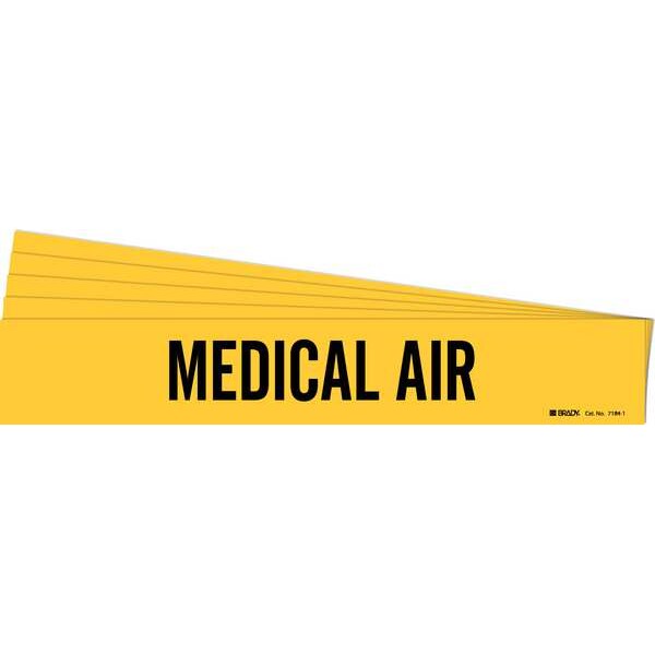 Brady Pipe Marker, Black, Medical Air, PK5, 7184-1-PK - 7184-1-PK