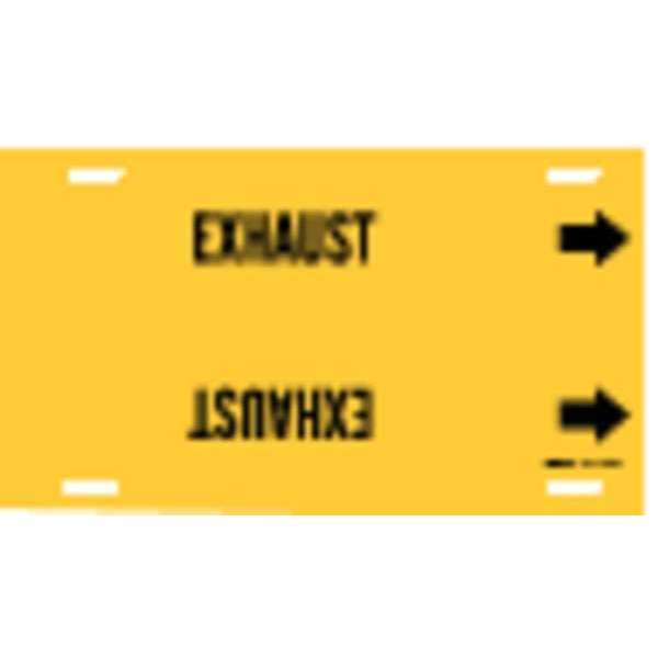 Brady Pipe Marker, Exhaust, Yellow, 8 to 9-7/8 In - 4057-G