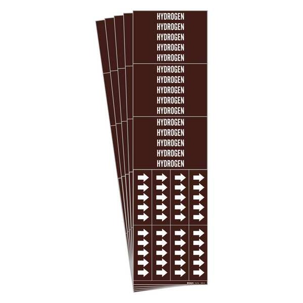 Brady Pipe Marker, Adhesive, 2-1/4"H, 2-3/4"W, PK5, 7382-3C-PK - 7382-3C-PK