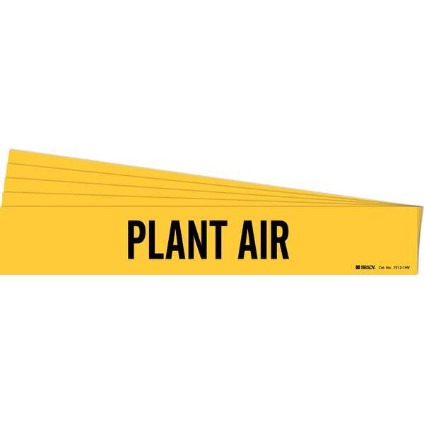 Brady Pipe Marker, Adhesive, Black, Plant Air, PK5, 7212-1-PK - 7212-1-PK