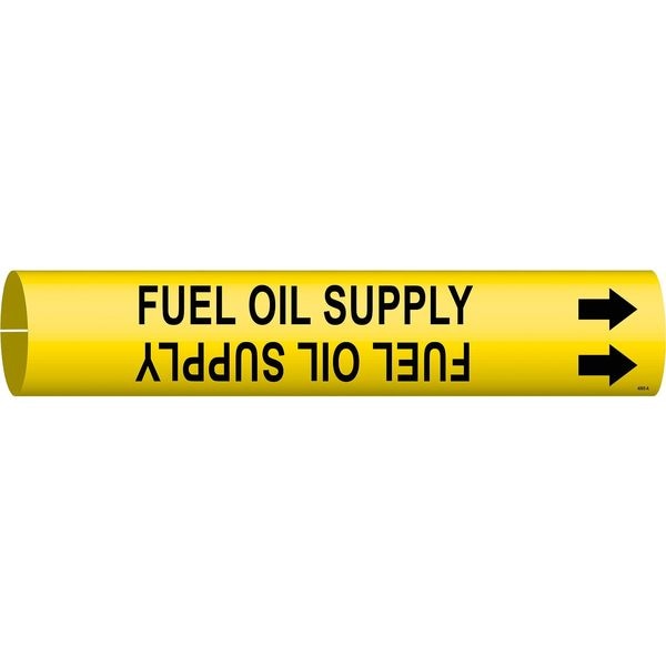 Brady Pipe Marker, Fuel Oil Suppl3/4to1-3/8 In - 4065-A
