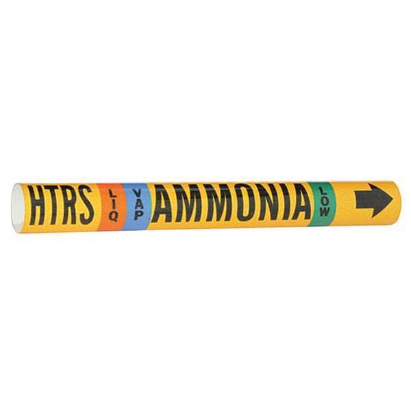 Brady Pipe Marker, HTRS Amonia, 2-1/2-7-7/8 - 57990