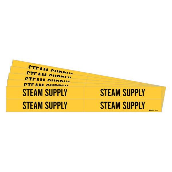 Brady Pipe Marker, Steam Supply, PK5, 7272-4-PK - 7272-4-PK