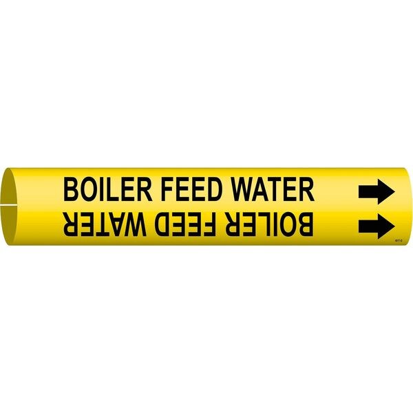 Brady Pipe Marker, Boiler Feed Water, Y, 4 to6 In - 4017-D