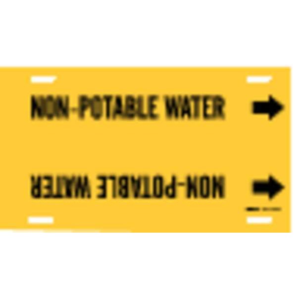 Brady Pipe Markr, Non-Potable Water, 8to9-7/8 In - 4102-G