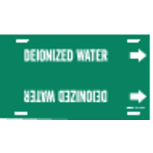 Brady Pipe Marker, Deionized Water, Gn, 10to15 In - 4046-H