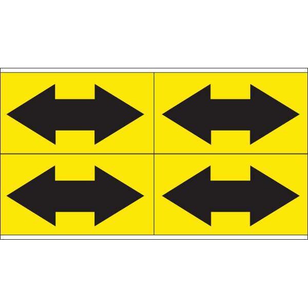 Brady Pipe Marker, 1-1/8in. H x 7in. W, Vinyl, 93243 - 93243