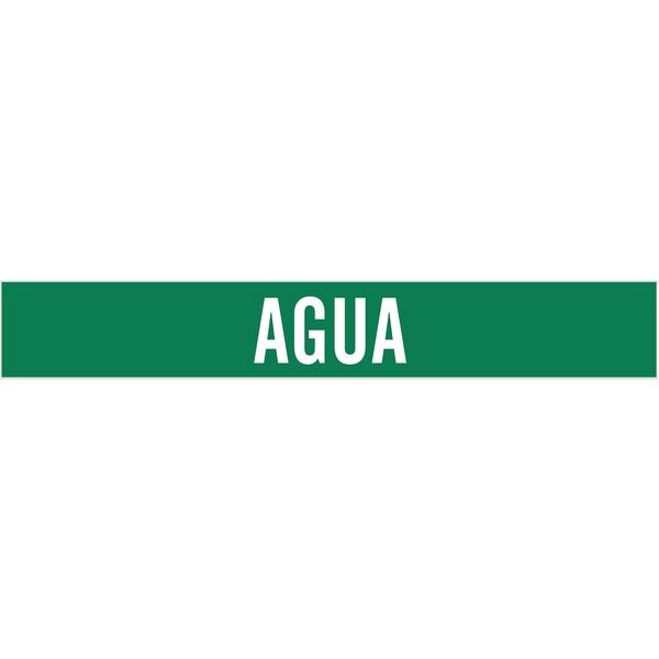 Brady Pipe Marker, Agua, Green, 2-1/2 to 7-7/8 In - 83540